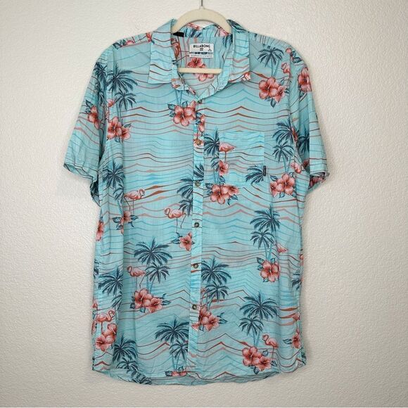 Billabong Men’s Sundays X Floral Short Sleeves Button Down Shirt, Size XL - Picture 2 of 11